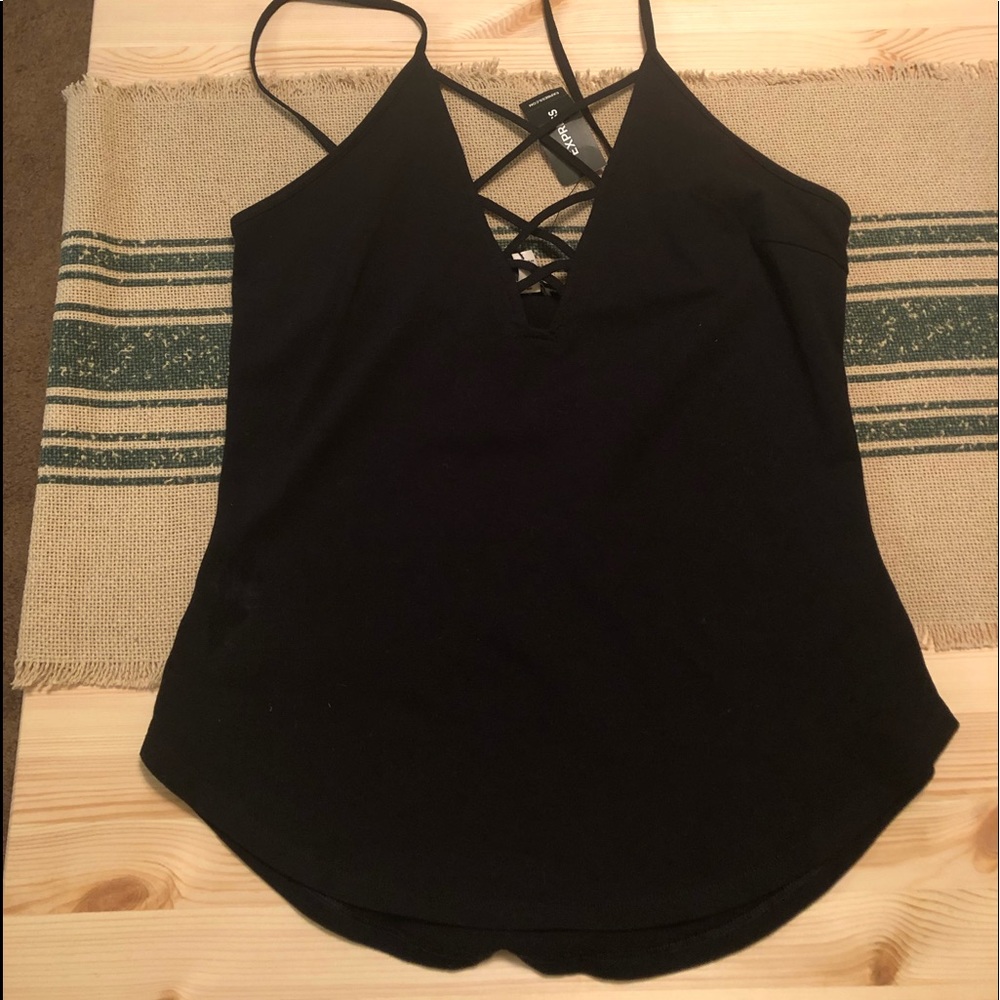 NWT Express criss cross front detail shirt